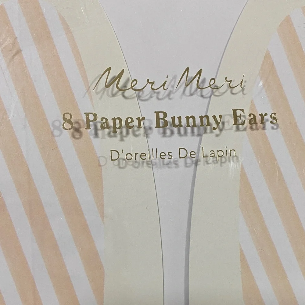 🌼 New Meri Meri Paper Bunny Ears Set of 8 Easter Bunny Ears